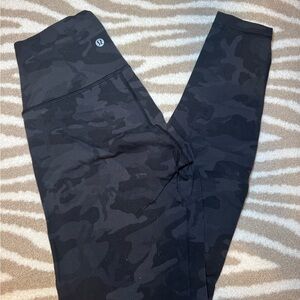 Lululemon Black Camouflage Leggings LUON